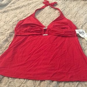 NWT Medium Red halter type tankini